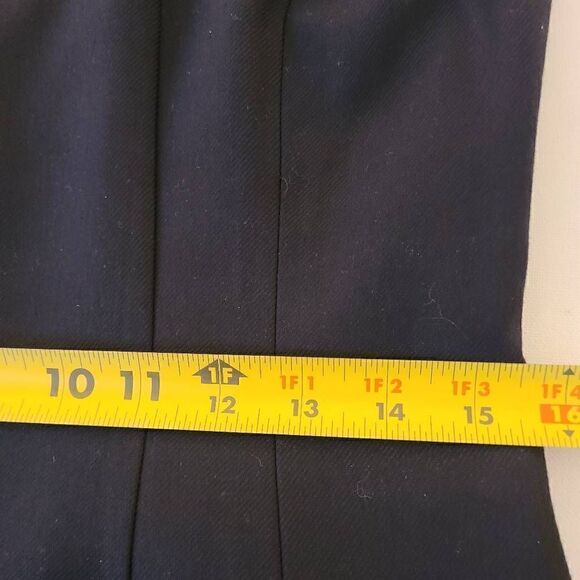 Brooks Brothers Womens Black Wool Sleeveless Lined V Neck Sheath Dress 8P - Picture 7 of 11